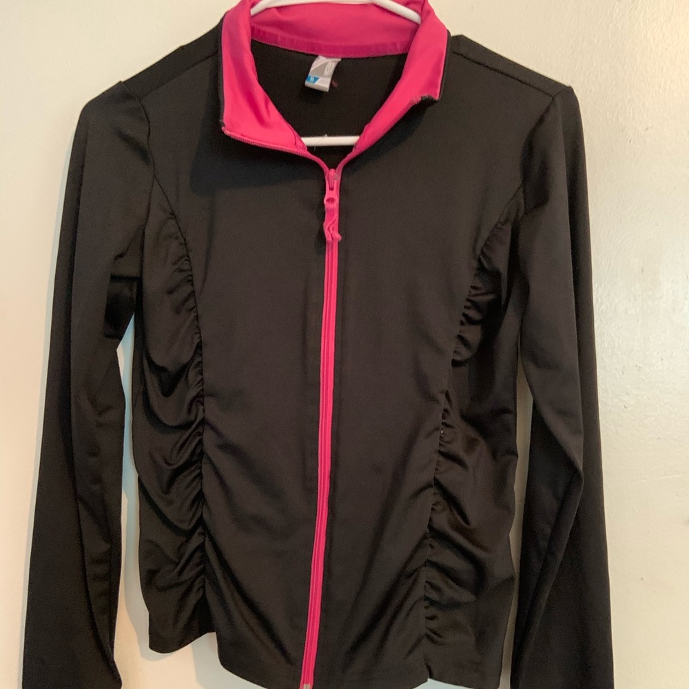 Black & pink activewear jacket